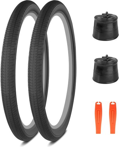 Bike Tire Anti-Slip Tire 26/29 x 2.4 inch Foldable Replacement All Terrain with Inner Tube Levers for BMX Mountain Cruiser Bicycle in Kuwait