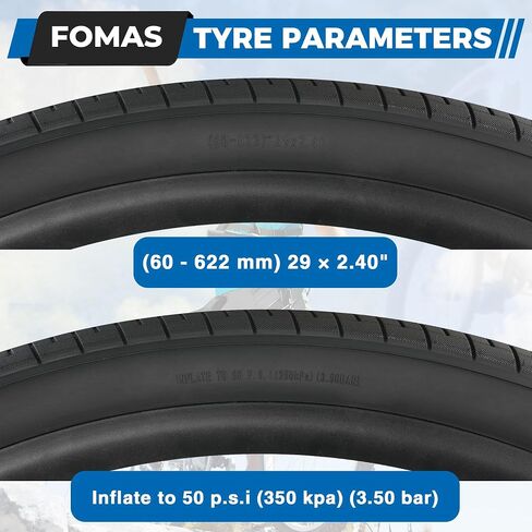 Bike Tire Anti-Slip Tire 26/29 x 2.4 inch Foldable Replacement All Terrain with Inner Tube Levers for BMX Mountain Cruiser Bicycle in Kuwait