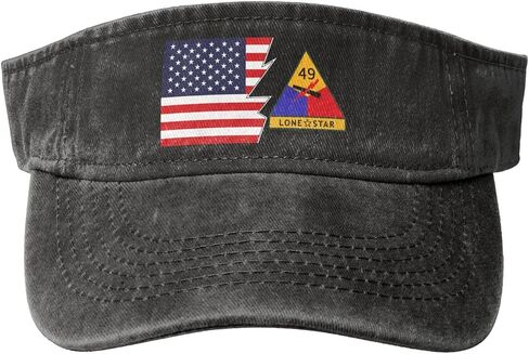 49th Us Armored Division SSI and America Sun Visor Hat for Women Men Empty Top Baseball Cap Golf Cap in Saudi Arabia