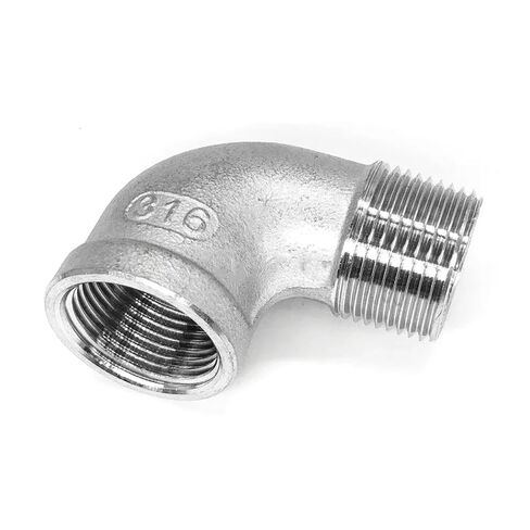 1pc 1" BSP Female to Male Thread 316 Stainless Steel 90 Degree Elbow Pipe Fitting Connector in Kuwait