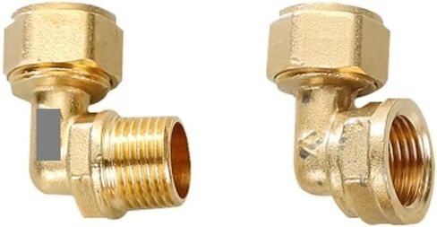 Brass DN15 DN20 Male/Female Thread Elbow Pex 2025/2632 Pipe Fitting Aluminum Fittings(2025 BSP Female) in Kuwait