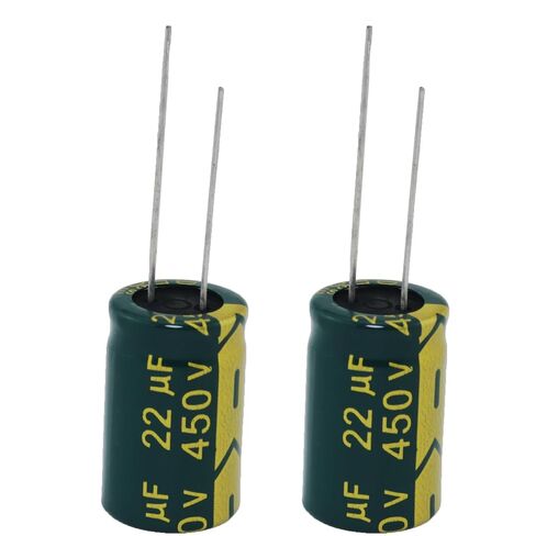 10PCS 450V 22UF Capacitor Kit Long Lead Axial Electrolytic Polarisation Capacitor Tube Amplifier 0.51x0.83in for Power Supply Repair Switch Drive in Kuwait