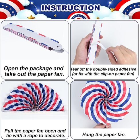 106 Pcs Golf Cart Decorations Kit, 4th of July Patriotic Parade Car Decoration, Red White Blue Tinsel Garlands&Balloons, Pleated Fan Flag, Paper Fans, Pom Poms for Independence Day Memorial Day in Saudi Arabia