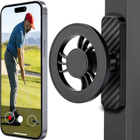 حامل هاتف عربة الجولف المغناطيسي، دوران 360 درجة، مغناطيس قوي للغاية N52 متوافق مع MagSafe iPhone 12-17 يناسب EZGO Club Car Yamaha Icon، ملحقات عربة الجولف هدايا للرجال والنساء لاعبي الغولف in Kuwait