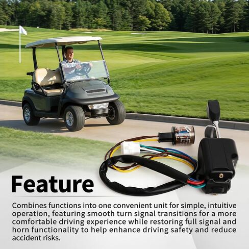 Golf Cart Turn Signal Combination Switch Fit for Club Car Precedent 2004-2026 for Onward 2017-2026 for Tempo 2018-2026 Fit for Carryall 300 500 550 700 2004-2026 Replaces 102517501 102567101 in Kuwait