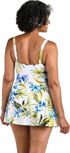 Maxine of Hollywood Women's Shirred Bandeau Swim Dress One Piece Swimsuit in Kuwait