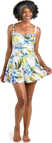 Maxine of Hollywood Women's Shirred Bandeau Swim Dress One Piece Swimsuit in Kuwait