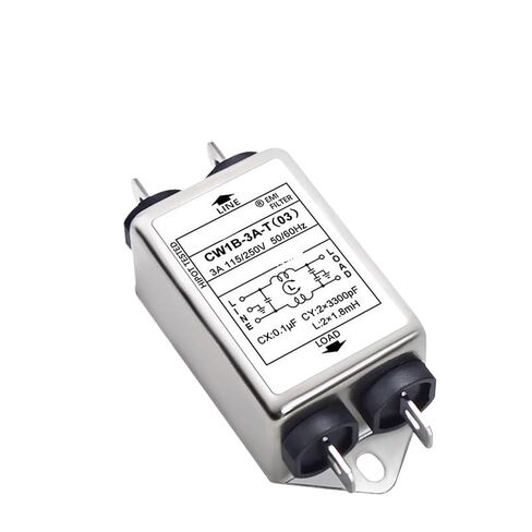 مرشح تيار متردد EMI أحادي الطور CW1B-3A/6A/10A-T(03) منقي طاقة 250 فولت مضاد للتداخل، نوع ورقة لحام (CW1B-3A-T(03)) in Kuwait