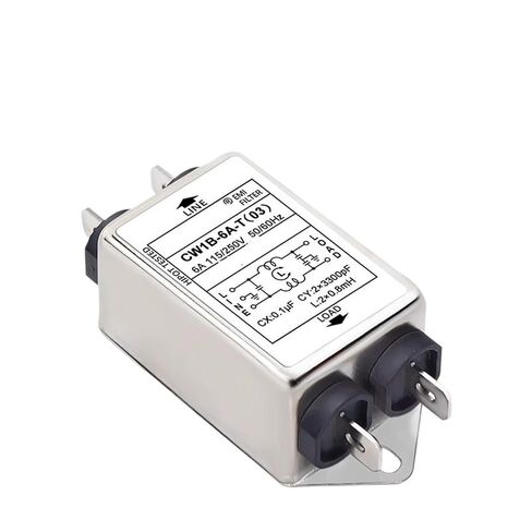مرشح تيار متردد EMI أحادي الطور CW1B-3A/6A/10A-T(03) منقي طاقة 250 فولت مضاد للتداخل، نوع ورقة لحام (CW1B-3A-T(03)) in Kuwait