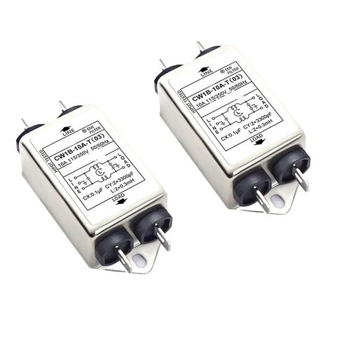 مرشح تيار متردد EMI أحادي الطور CW1B-3A/6A/10A-T(03) منقي طاقة 250 فولت مضاد للتداخل، نوع ورقة لحام (CW1B-3A-T(03)) in Kuwait