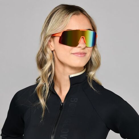 Body Glove Luminous Orange Shield Mirror Sunglasses in Kuwait