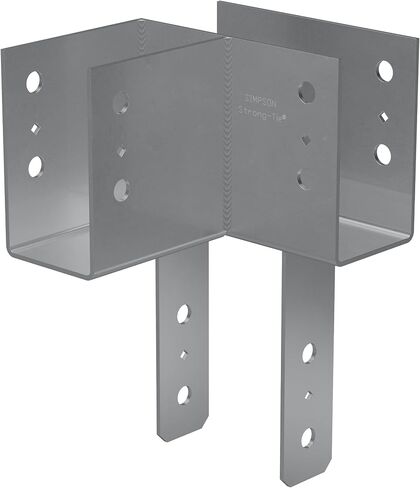 Simpson Strong-Tie ECCLL464 - ECCLL L-Shape End Column Cap for 4X Beams & 6X Post - Skewed Left Framing Bracket for Structural Support in Home Improvement Projects in Kuwait