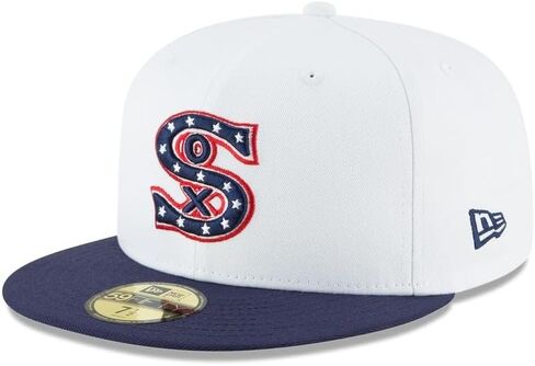 New Era MLB 59FIFTY Chicago White Sox Team Color White Navy Cooperstown Authentic Collection Fitted On Field Baseball Cap Hat in Kuwait