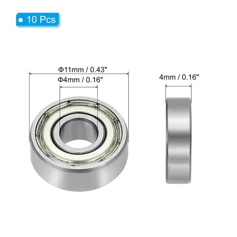 0.16" x 0.43" x 0.16" Deep Groove Ball Bearing 10 Pack Double Shield Bearings Pulley Bearing Wheel Skateboard Bearings in Kuwait