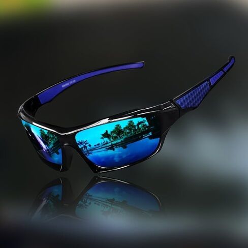 Sports Sunglasses for Men Women, Polarized UV400 Cycling Sunglasses, Lightweight Outdoor Running Riding Fishing Sun Glasses in Kuwait