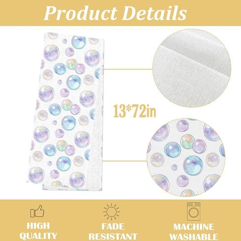 Bubble Table Runner Spring Under The Sea Mermaid Birthday Party Decoration Ocean Theme Home Kitchen Dining Room Table Decor in Kuwait