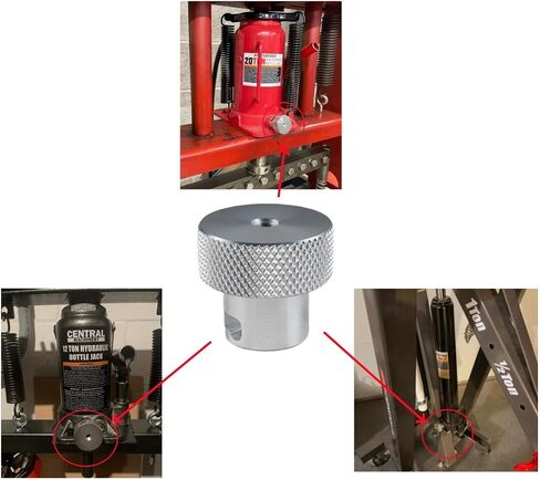 JGR 6061 Aluminum Bottle Jack Valve Knob 3/8" Screw-On Release Handle Compatible with Harbor Freight Press in Kuwait