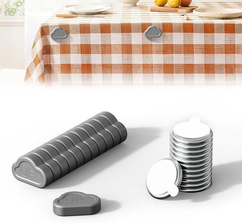 Magnetic Tablecloth Holders - Heavy Duty Tablecloth Magnets for Outdoor & Indoor Tables, Windproof, No Clips Needed, Works on Thin & Thick Tables, 12 Sets of Magnet and Base in Saudi Arabia
