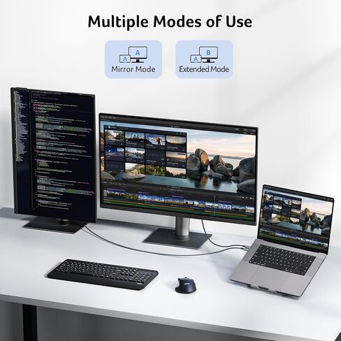 كابل Acer USB C إلى منفذ العرض 1.4 بطول 6.6 أقدام (8K@60 هرتز 4K@240 هرتز)، سلك أحادي الاتجاه من النوع C إلى DP يدعم 32.4 جيجابت في الثانية/G-Sync/HDR10، Thunderbolt 5/4/3 متوافق مع MacBook Pro/Air، XPS، Surface، iPhone17 in Kuwait