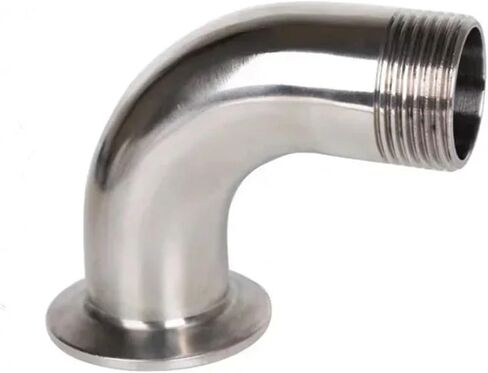 1/4 "3/8" 1/2 "3/4" 1 "1.2" 1.5 "2" ذكر الموضوع الفولاذ المقاوم للصدأ الطويق الكوع تركيب الأنابيب صالح ثلاثي المشبك (BSP2 الطويق 77.5) in Kuwait