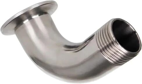 1/4 "3/8" 1/2 "3/4" 1 "1.2" 1.5 "2" ذكر الموضوع الفولاذ المقاوم للصدأ الطويق الكوع تركيب الأنابيب صالح ثلاثي المشبك (BSP2 الطويق 77.5) in Kuwait