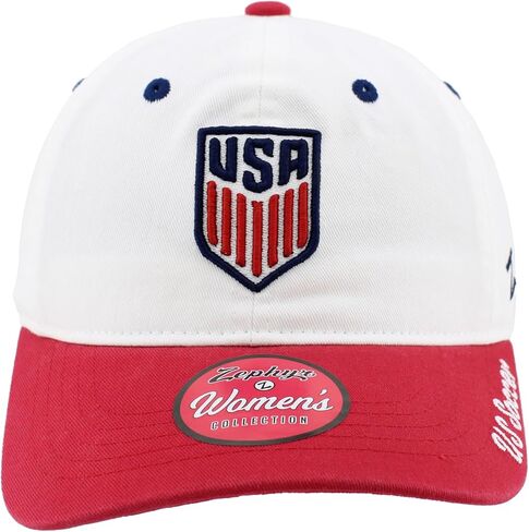 U.S. Soccer Officially Licensed USMNT Women's Adjustable Hat Girlfriend Crest White in Kuwait