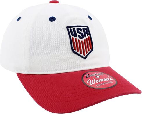 U.S. Soccer Officially Licensed USMNT Women's Adjustable Hat Girlfriend Crest White in Kuwait