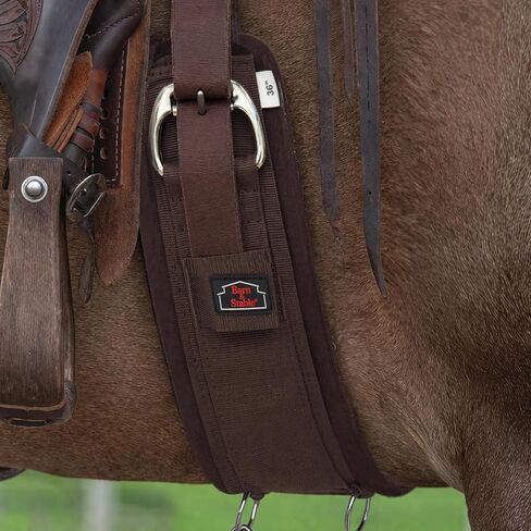 حزام حصان غربي من BARN & STABLE مع أبازيم دوارة مزدوجة من الفولاذ المقاوم للصدأ، وبطانة تيري مضادة للانزلاق، محيط سرج غربي مريح لملاءمة سرج ثابتة، وركوب الممرات وأعمال المزرعة in Kuwait