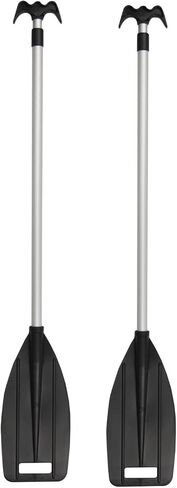 Pactrade Marine Boat Kayak Raft Floating Set of 2 Telescopic 45'' - 72'' Oar Paddle & Hook Anodized Aluminum Shaft (2 pcs) in Kuwait