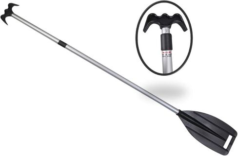 Pactrade Marine Boat Kayak Raft Floating Set of 2 Telescopic 45'' - 72'' Oar Paddle & Hook Anodized Aluminum Shaft (2 pcs) in Kuwait