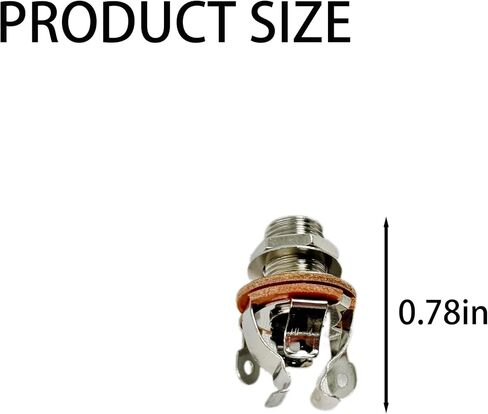2 Pack 1/4 Inch Mono Guitar Jack, Silver Electric Guitar Electronics Multi-Contact Guitar Input Jack and Output Jack, Stable Signal Low Noise for Electric Guitar Replacement & Repair in Kuwait