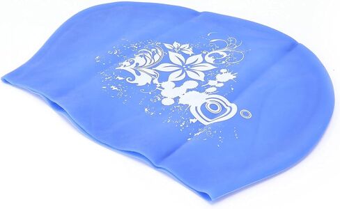 Swim Cap for Long Hair, Silicone Swimming Cap Extra Large Swim Cap for Women Long Thick Hair, Waterproof Swimming Hats for Hair Extensions, Braids (Blue) in Kuwait