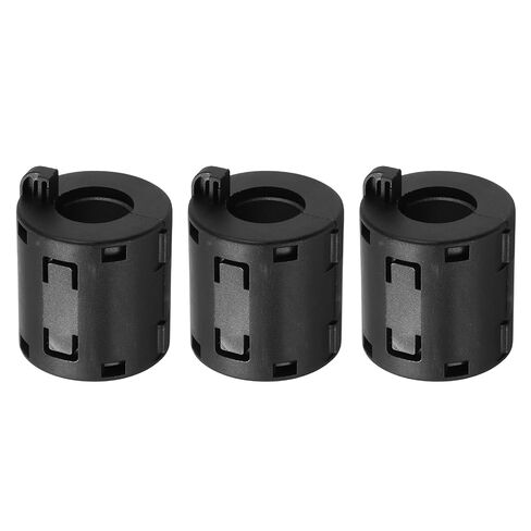 uxcell 3 Pcs Ferrite Filter Ring Core RFI EMI Noise Suppression Cable Clip ID 16mm 0.63Inch Buckle-Type Cylindrical for Electronic Devices, Industry, Black in Kuwait