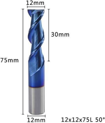 كربيد شقة الأنف نهاية مطحنة القاطع CNC راوتر بت 2 الناي نانو الأزرق المغلفة 1-12 مللي متر طحن بت أداة in Kuwait