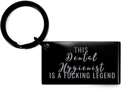 This Dental Hygienist is a Fucking Legend Keyring, Funny Dental Hygienist Keyring, Thank You Dental Hygienist Birthday Christmas Wedding Graduation Best Dental Hygienist Ever Gifts for Men Women in Kuwait