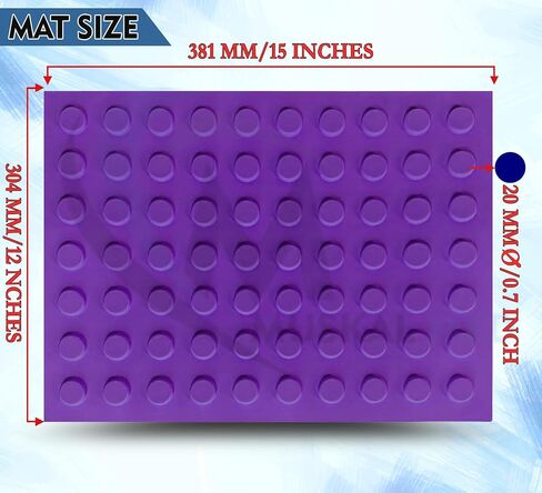 حصيرة سيليكون مغناطيسية للأدوات والأدوات، 12 × 15 بوصة، أرجوانية، مغناطيس دائري مرتفع، مرن، غير قابل للانزلاق، قابل لإعادة الاستخدام وقابل للتعقيم in Kuwait