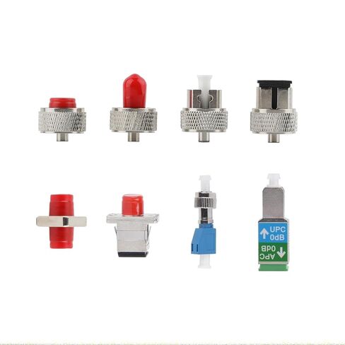 8Pcs OTDR Adapter Kit SC/FC/ST/LC Fiber Optic Connectors with Case Low Signal Loss in Saudi Arabia