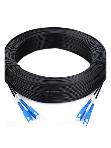 2-Core Indoor Fiber Optic Jumper - SC UPC Single Mode, 250m/300m Length, 1310nm-1550nm Wavelength(Black,250M) in Kuwait