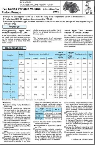 Variable Voume Piston Pump PVS-1B-16N1-U-12 Side port type Hydraulic in Saudi Arabia
