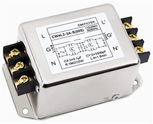 Single Phase Power Filter CW4L2-6A-S (005) 3A to 35A Terminal 220v AC EMI Power Anti-Interference Harmonic Purifier in Kuwait