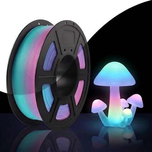 Glow in the Dark PLA Filament 1.75mm, 200g(0.44lbs) Neatly Wound 3D Printer Filament Dimensional Accuracy ±0.02mm, Works with Most FDM 3D Printers, Light Glow PLA Ideal for Night Decor, Green in Kuwait
