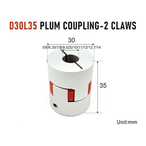 XB 30*35 2-مخلب مقرنة الألومنيوم عمود مرن اقتران D30L35 موتور موصل Balll المسمار 1 قطعة (7 مللي متر-7 مللي متر) in Kuwait