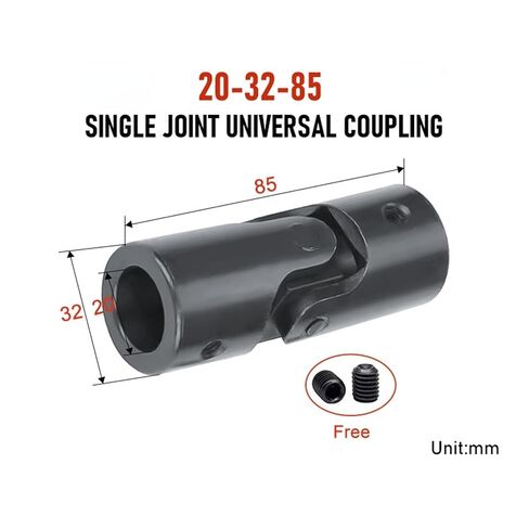 Small Single-Section Universal Joint Coupling 20 * 32 * 85 Steel 1/2/3/4/5Pcs(5pc 20-32-85 Keyway6) in Kuwait