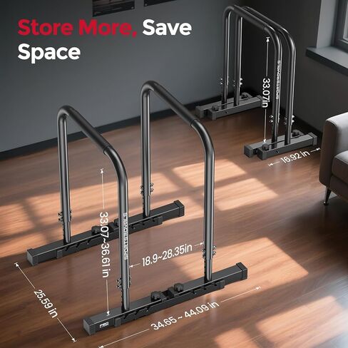 SPORTSROYALS DP2 Dip Station, 600LBS Heavy Duty Dip Bar, Height & Width Adjustable Dip Bar Station, Parallel Bars with Dual-Sided Connectors, Calisthenics Equipment for Full Body Strength Training in Saudi Arabia