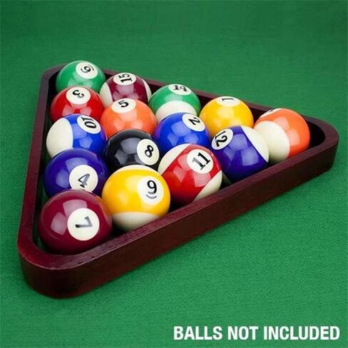 Brybelly Billiard Ball Rack Set - Diamond and Triangle Pool Racks for 8-Ball and 9-Ball Games - Mahogany Stain Wood, Official Regulation Size Pool Table Accessories in Kuwait