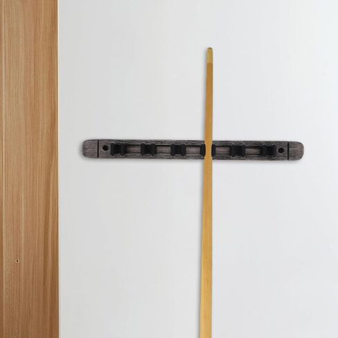 VICASKY Wall-mount Pool Cue Rack Wooden Billiard Cue Holder Silver Gray 6-cue Stick Storage for Game Room Billiards Accessories in Kuwait