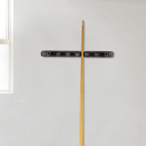 VICASKY Wall-mount Pool Cue Rack Wooden Billiard Cue Holder Silver Gray 6-cue Stick Storage for Game Room Billiards Accessories in Kuwait