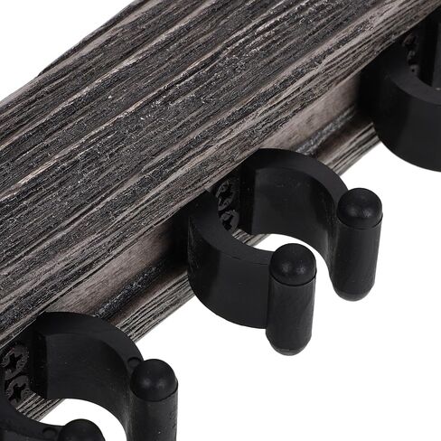 VICASKY Wall-mount Pool Cue Rack Wooden Billiard Cue Holder Silver Gray 6-cue Stick Storage for Game Room Billiards Accessories in Kuwait