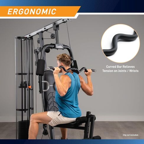 Marcy Deluxe Exercise Curl Bar Attachment for Cable Machines and Resistance Training, Ergonomic Alloy Steel Bar for Lat Pulldowns, Bicep Curls, Tricep Pressdowns and Home Gym Workouts in Kuwait