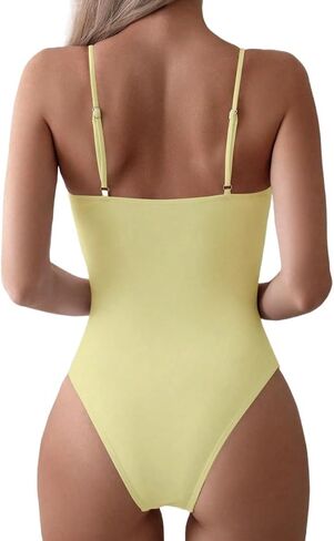 Elegant Women's Cutout Ruched One-Piece Swimsuit - Monokini for Beach & Vacation in Kuwait